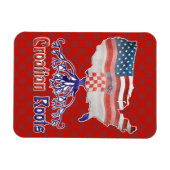 アメリカンクロアチアンルーツフォトマグネット マグネット (横)