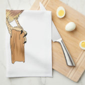 アメリカンケストレル鳥イラストレーション キッチンタオル (四つ折り)