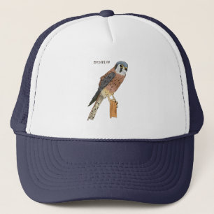 アメリカンケストレル鳥イラストレーション キャップ