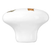 アメリカンケストレル鳥イラストレーション セラミックノブ (側面)