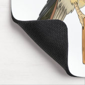 アメリカンケストレル鳥イラストレーション マウスパッド (コーナー)