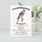 アメリカンケストレル鳥イラストレーション 招待状 (スタンド正面)