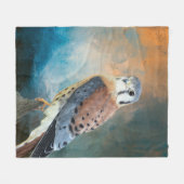 アメリカンケストレル フリースブランケット (正面(横))