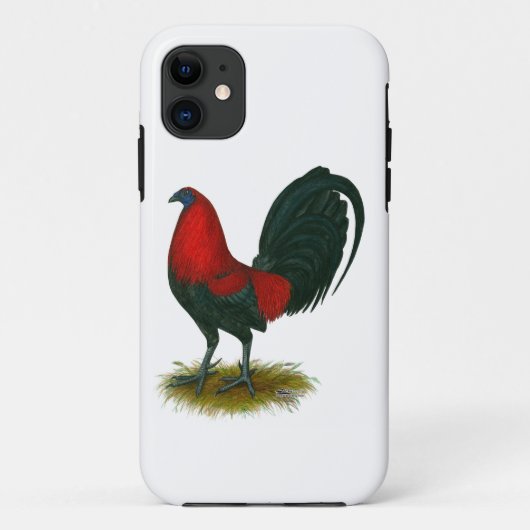 アメリカンゲームコック：ブラウン＋レッド Case-Mate iPhoneケース (裏面)