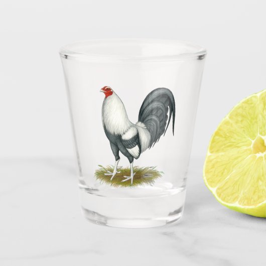 アメリカンゲームシルバーブルーガメコック ショットグラス (正面)