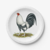 アメリカンゲームシルバーブルーガメコック ペーパープレート (正面)