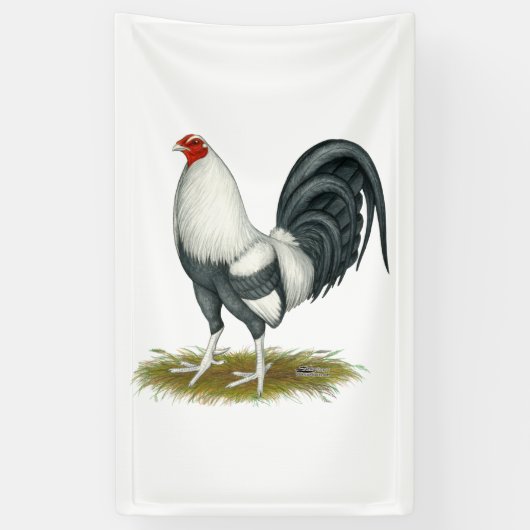 アメリカンゲームシルバーブルーガメコック 横断幕 (縦)