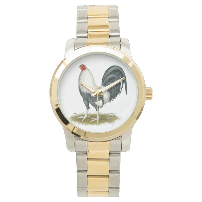 アメリカンゲームシルバーブルーガメコック 腕時計 (正面)