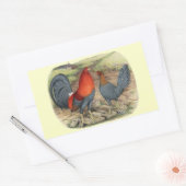 アメリカンゲームブルーレッズ 長方形シール (封筒)