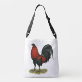 アメリカンゲームBBブラックレッドルースター クロスボディバッグ (裏面)