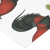 アメリカンゲームBBブラックレッドルースター ショートテーブルランナー (コーナー)