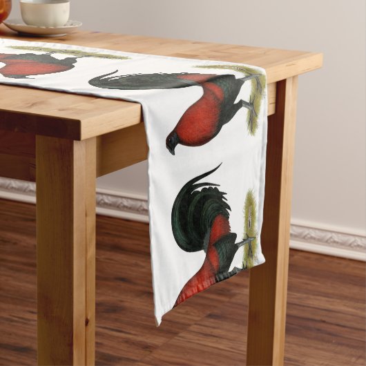 アメリカンゲームBBブラックレッドルースター ショートテーブルランナー (インサイチュ)