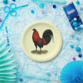 アメリカンゲームBBブラックレッドルースター ペーパープレート (パーティー)