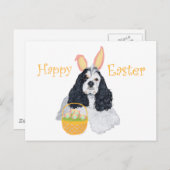 アメリカンコッカースパニエル犬イースター シーズンポストカード (正面/裏面)