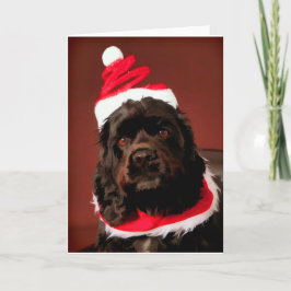アメリカンコッカースパニエル犬クリスマスカード シーズンカード