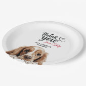 アメリカンコッカースパニエル犬ドッグ結婚ズカクテル ペーパープレート (アングル)