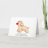 アメリカンコッカースパニエル犬バレンタインマンガ シーズンカード (裏面)