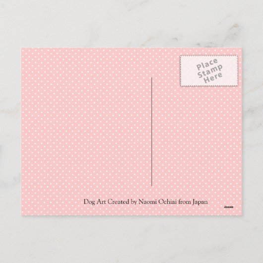 アメリカンコッカースパニエル犬バレンタイン シーズンポストカード (裏面)