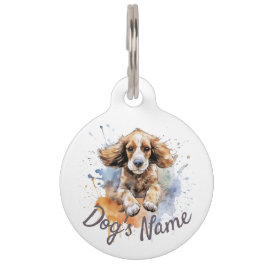 アメリカンコッカースパニエル犬子犬 ペット　ネームタグ