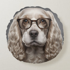 アメリカンコッカースパニエル犬 ラウンドクッション