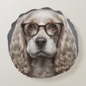 アメリカンコッカースパニエル犬 ラウンドクッション (裏面)