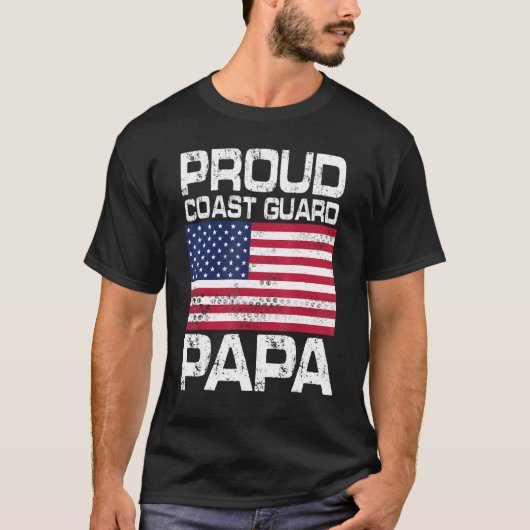 アメリカンコースト誇りを持ったガードパパグランドパ退役軍人ソ Tシャツ (正面)