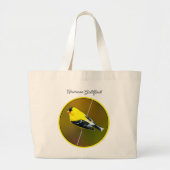アメリカンゴールドフィンチソンバードオリジナル写真 ラージトートバッグ (正面)