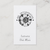 アメリカンサイン言語モチーフインストラクター 名刺 (正面)