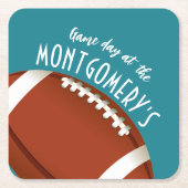 アメリカンサッカーアクア スクエアペーパーコースター (正面)