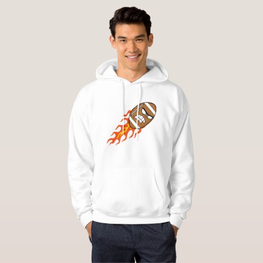 アメリカンサッカーオンファイアメンズフード付きスウェットシャツ パーカ (正面フル)