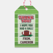 アメリカンサッカーキッズまたは大人誕生日 ギフトタグ (正面)