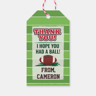 アメリカンサッカーキッズまたは大人誕生日 ギフトタグ