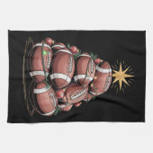 アメリカンサッカークリスマスツリークリスマスパジャマ キッチンタオル (横)