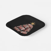 アメリカンサッカークリスマスツリークリスマスパジャマ ペーパープレート (傾斜あり)