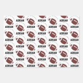 アメリカンサッカーグリディロンボール誕生日名 ラッピングペーパーシート (正面2)