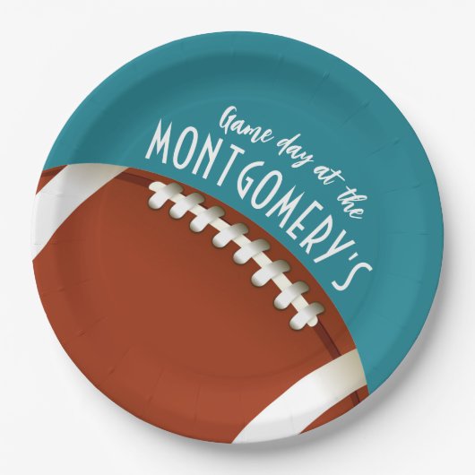 アメリカンサッカーゲームデイアクア ペーパープレート (正面)