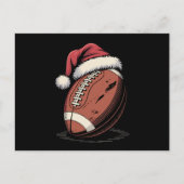 アメリカンサッカーサンタハットスポーツクリスマスクリスマス シーズンポストカード (正面)