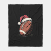 アメリカンサッカーサンタハットスポーツクリスマスクリスマス フリースブランケット (正面)