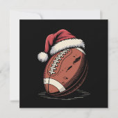 アメリカンサッカーサンタハットスポーツクリスマスクリスマス 招待状 (正面)