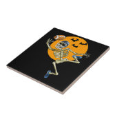 アメリカンサッカースケルトンハロウィーンメンズボーイズ足 タイル (側面)