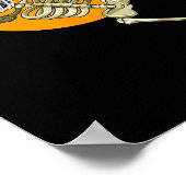 アメリカンサッカースケルトンハロウィーンメンズボーイズ足 ポスター (角)