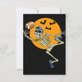アメリカンサッカースケルトンハロウィーンメンズボーイズ足 招待状 (正面)