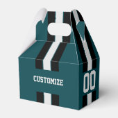 アメリカンサッカーチームカラーズティール（緑がかった色） フェイバーボックス (正面サイド)