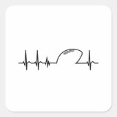 アメリカンサッカーチームハートハートビートギフトアイディア スクエアシール (正面)