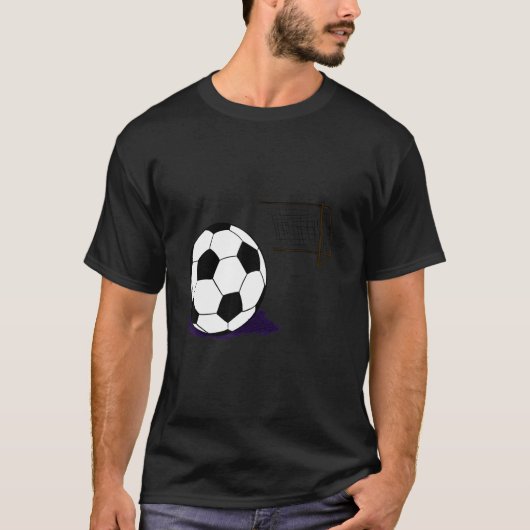 アメリカンサッカーチーム男性サッカーとネット愛 Tシャツ (正面)