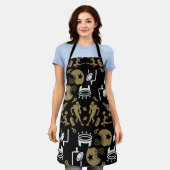 アメリカンサッカーファン エプロン (着用した状態)