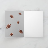 アメリカンサッカーボールありがとうコーチの写真 サンキューカード (内部)