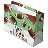 アメリカンサッカーボールおもしろい子供の誕生日 ラージペーパーバッグ (正面アングル)