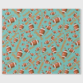 アメリカンサッカーボールと感動的文字 ラッピングペーパー (フラット)