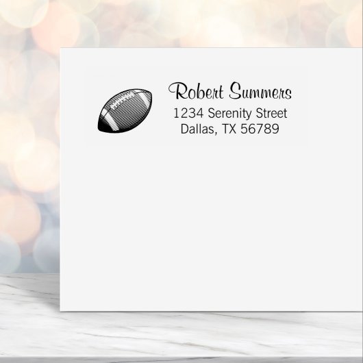 アメリカンサッカーボールのアドレス セルフインキングスタンプ